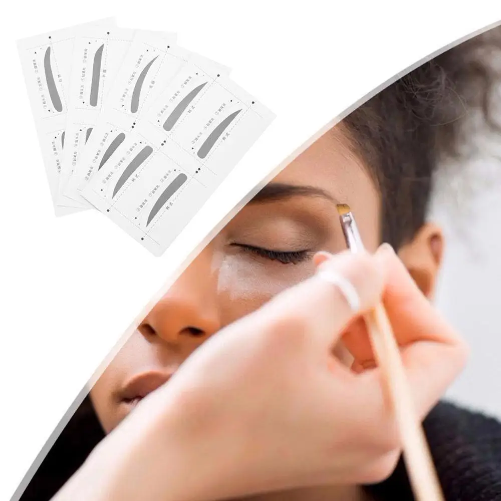 1/4/12 шт./компл. Thrush карта для нарезки бровей инструменты макияжа артефакт Карта