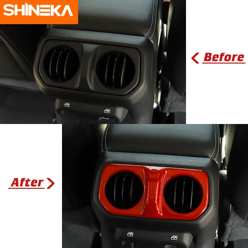 SHINEKA Автомобильный Вентилятор заднего кондиционера на выходе украшения крышка