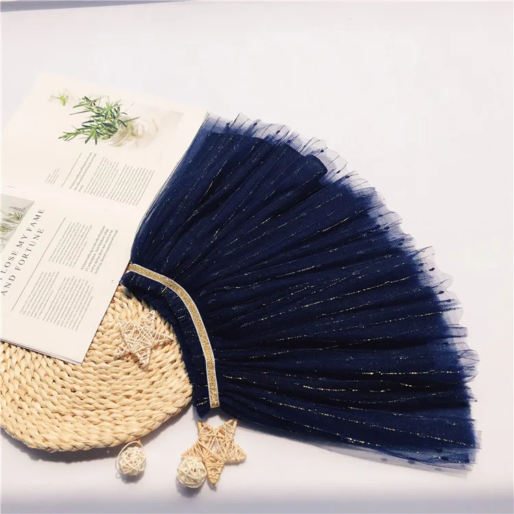 Прямая поставка юбки-пачки для маленьких девочек детская сетчатая юбка