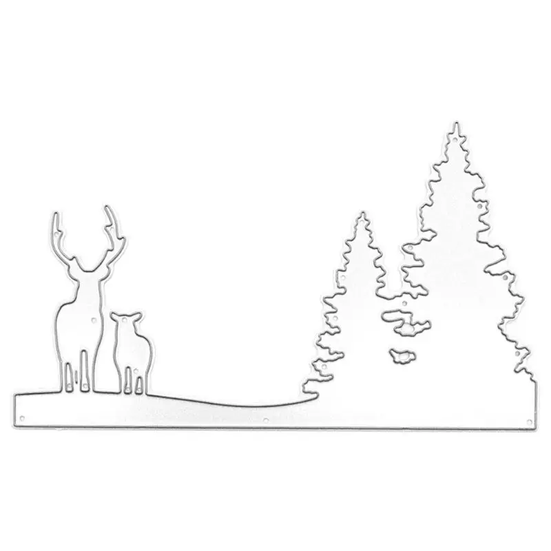 Лось олень лес углеродистая сталь высечка тиснение трафарет шаблон форма сделай