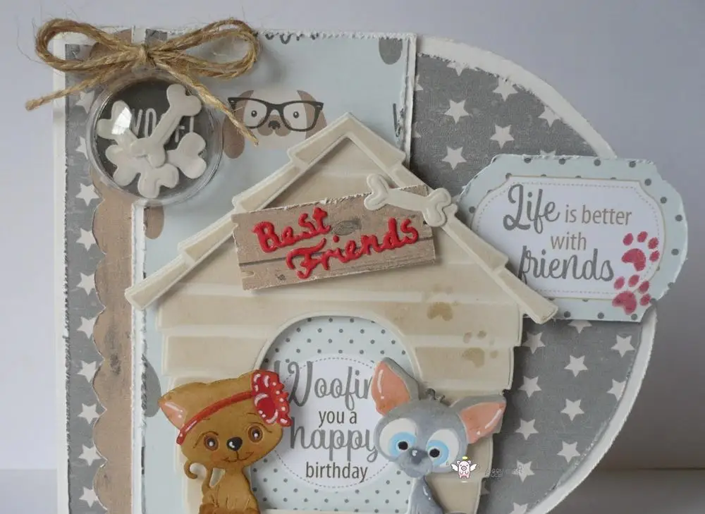 Металлические Вырубные штампы форма для вырезания собака гнездо украшение дома