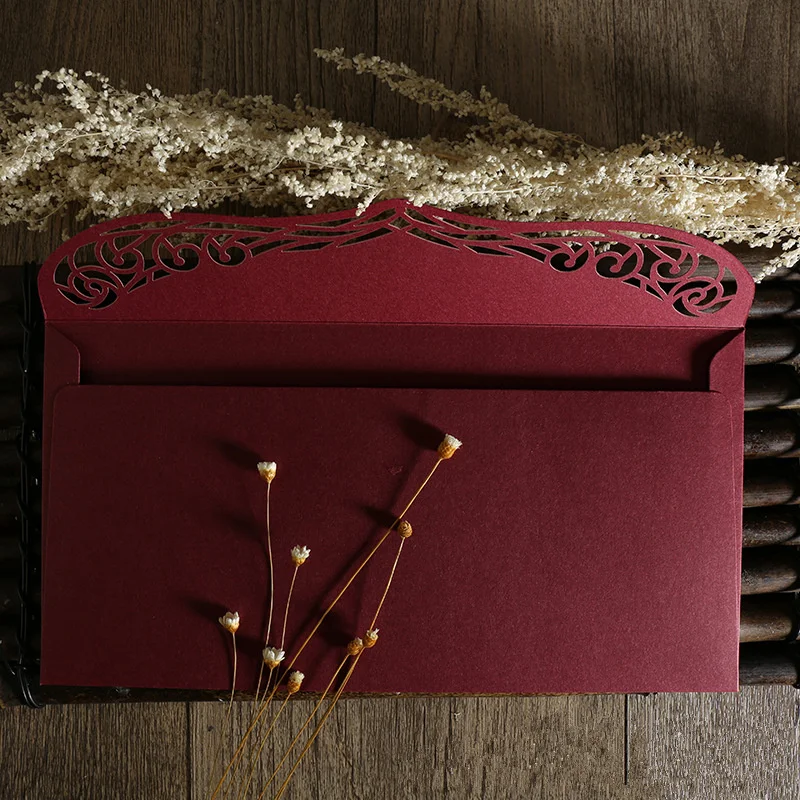 

35PCS/LOT Elegant Envelope Sculpture Wedding Invitation Card Formal Business Vintage European Style Message Card