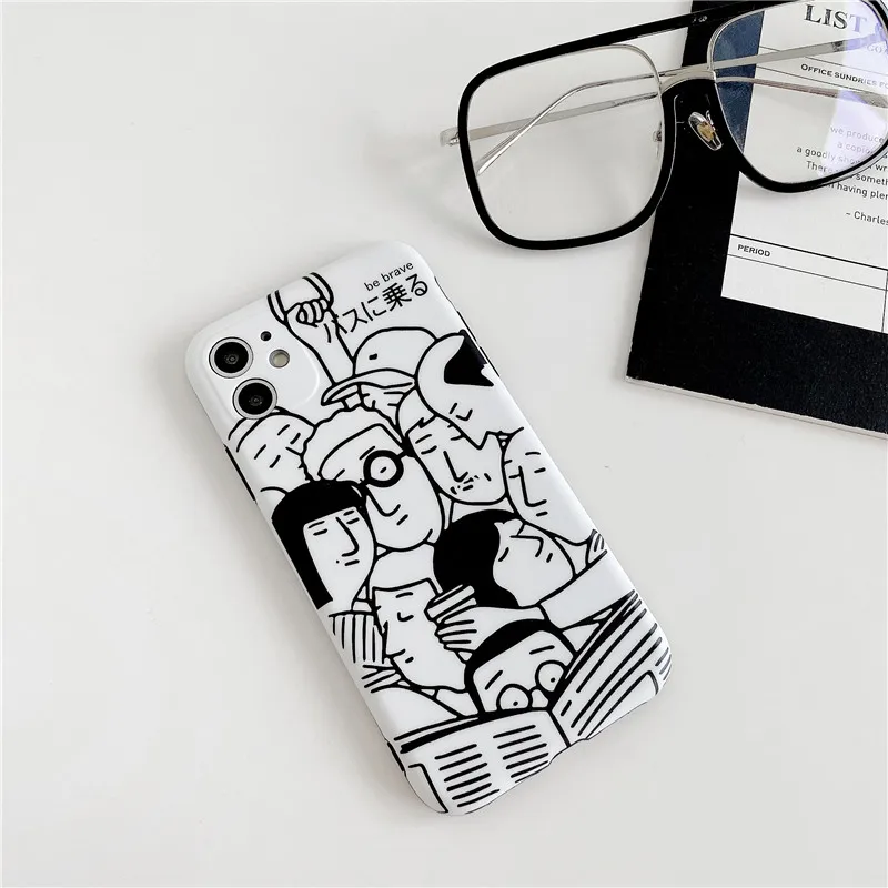 Забавный черно-белый чехол для iPhone 11 Pro Max 7 8 Plus SE 2 X XR XS мягкие чехлы телефонов |