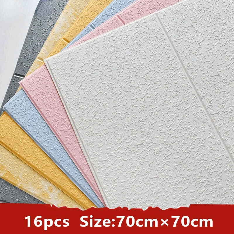 

3D Wall Sticker 16PCS Self-AdhesiveWallpaper Modern Home Decor Panels 3D Wall Panel Murals Living Room Children Decor