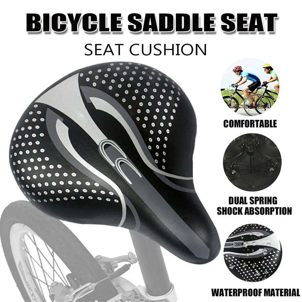 

PU Leather Bicycle Front Seat Saddle Cushion Heavy Load Extra Large Electric Car Pad Cushion Bike Comfortable saddle Bike Parts