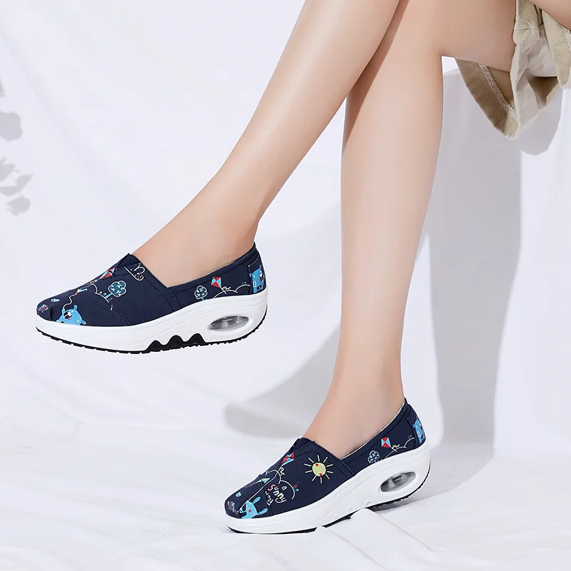 Удобные холщовые туфли повседневные женские эспадрильи Лоферы без шнуровки