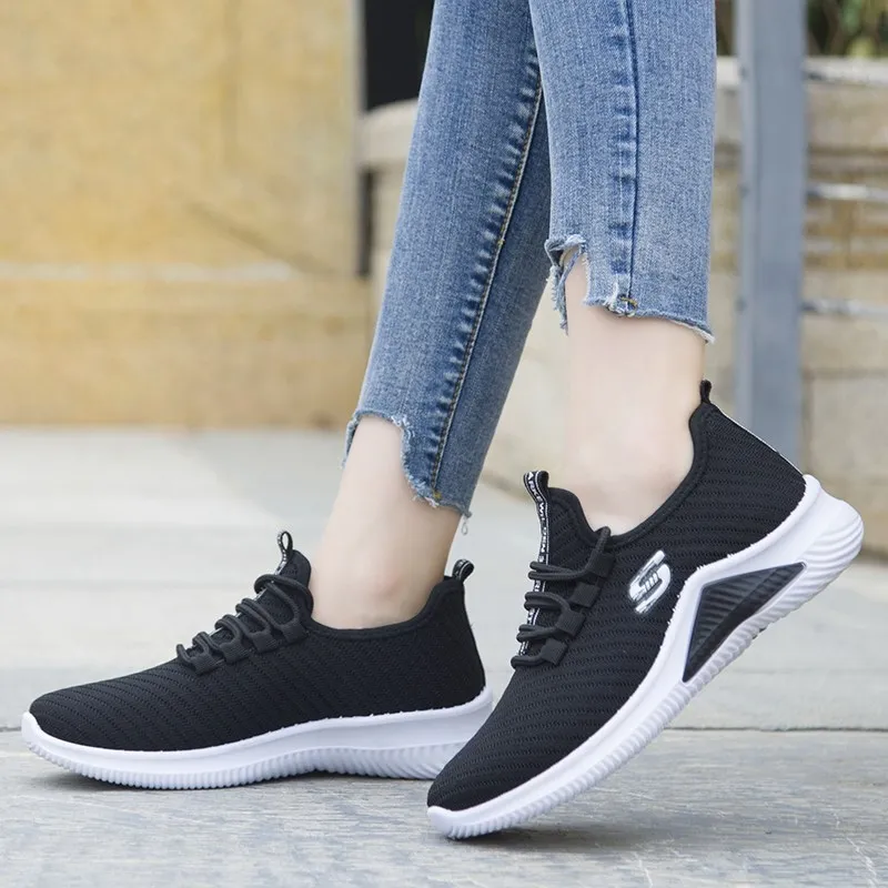 

Vulcanized Shoes Women's Shoes Ultra Light Flats Air Cushion Shoes Breathable Soft Women Running Shoes Tennis Feminino Sneakers