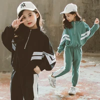 girls clothes sport striped clothing for girls coat pants kids clothes teenage childrens school clothing 5 6 7 8 10 12 years