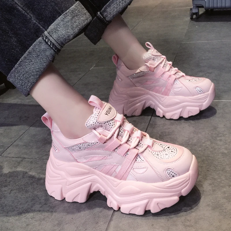 

Daddy Shoes Women's Spring and Autumn 2021 Spring New All-Matching Internet-Famous Platform Thick Bottom Heightened Sneakers