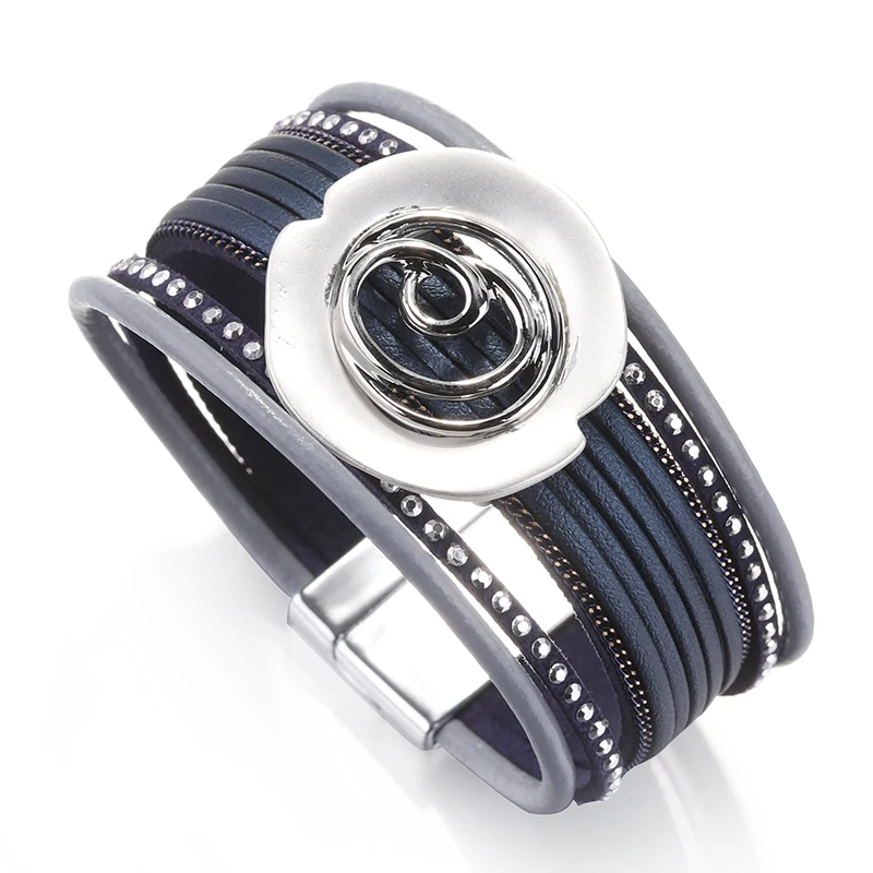 Браслеты ALLYES Женские многослойные кожаные украшения в богемном стиле бохо с