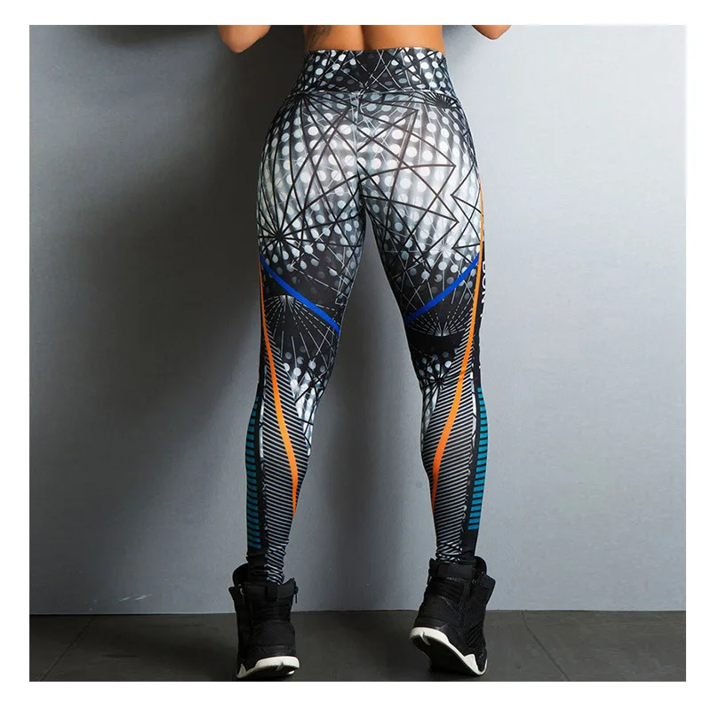 Женские Леггинсы для йоги спортивные с высокой талией спортзала бега бесшовные