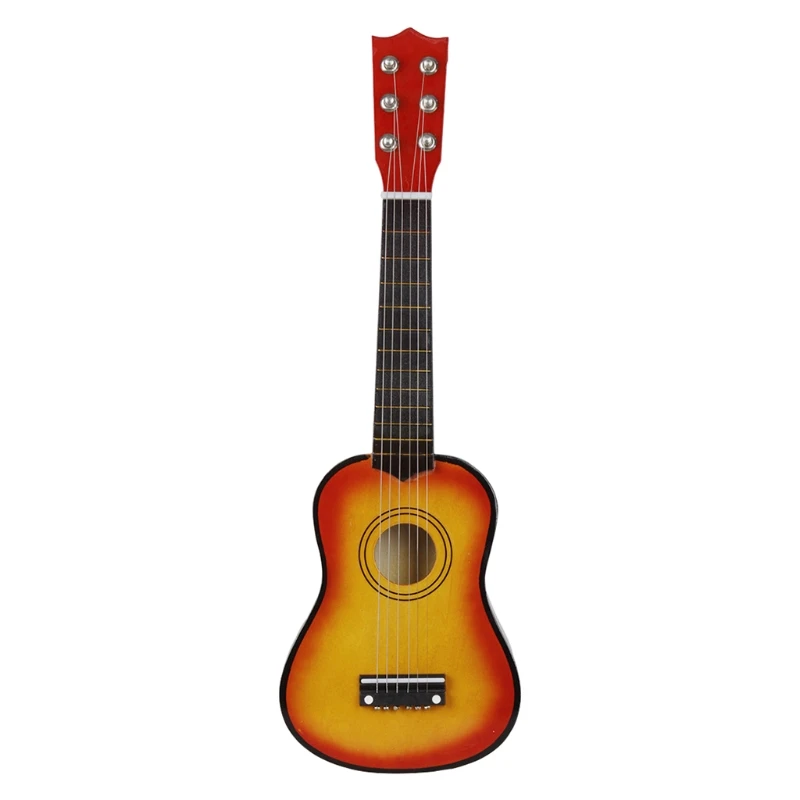 21 Inch Practical Playing Guitar Toy Wood 6 Strings Ukulele Children Learning Educational Toys Musical Instrument U7EF | Спорт и