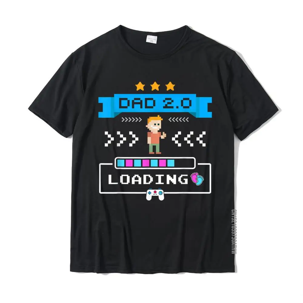 

Gamer Dad 2.0 Loading Dad Again Shirt Cute 2nd Time Dad Gift T Shirt Cheap Street Cotton Men's T Shirts Custom