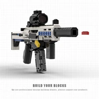 slr assault rifle 1300pcs can shoot block gun military ww2 model army swat building blocks model gift for children kids toys