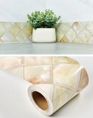 Marble Crystal DIY Съемный самоклеющийся линии талии обои водонепроницаемые декоративные стены границы гостиной пол коридора постер с плинтусом - Цвет: Marble Crystal