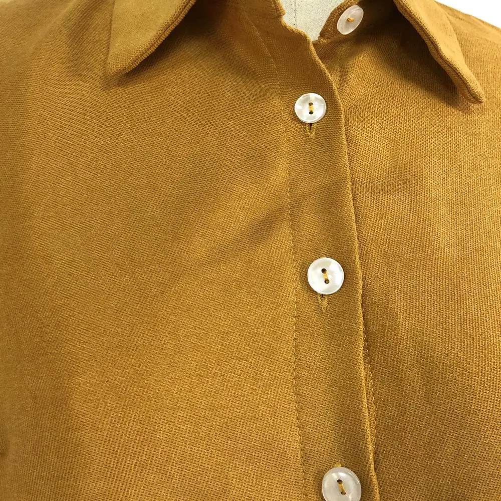 

Vestido camisero de manga larga para mujer, vestido con botones y cuello vuelto, vestido de fiesta para otoo e invierno, 2021