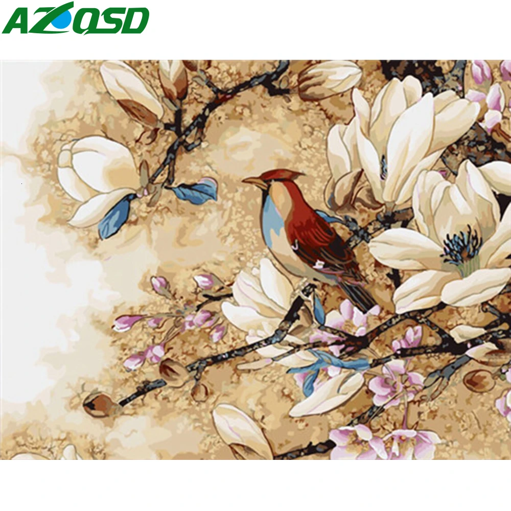 AZQSD Хо DIY Краски ing по номерам птицы акриловая украшения дома Раскраска животных