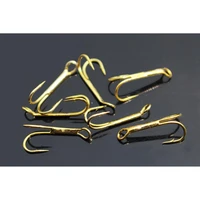 tigofly 20 pcslot double hook fly tying hooks strong double claws salmon trout fly fishing barbed duplex hooks size 8 12