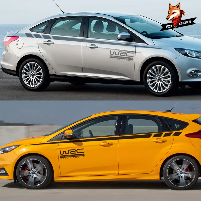 

2 шт. авто "сделай сам" для укладки волос виниловые наклейки для автомобиля боковых юбок наклеек стильные Графика автомобильные аксессуары д...