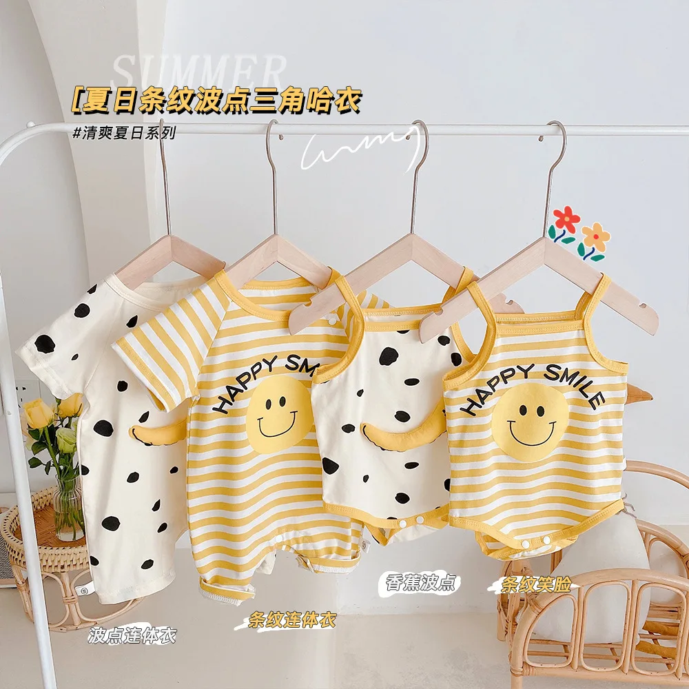 Baby Sling Clothes for Newborns Boy Overalls Summer Sleeveless Vest Romper Cute New Born Items Babies Bodysuit Accessories
