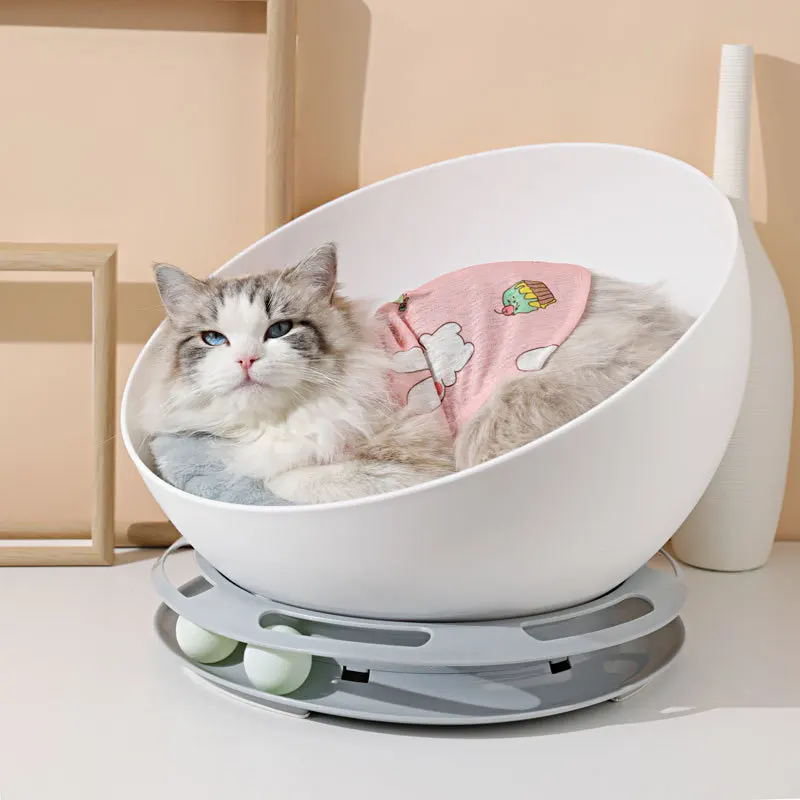 HE однослойный игрушечный поворотный стол полукруглый кошачий наполнитель два в одном экологический материал полусфера пространство ПЭТ табуретка Кот гнездо