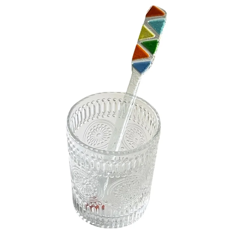 Стеклянная мешалка для чая стеклянная в стиле ретро цветная креативная