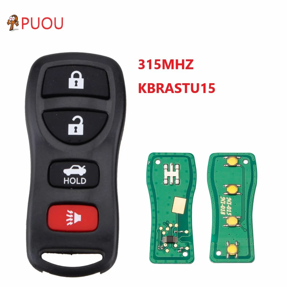 4 кнопки дистанционный Автомобильный ключ 315 МГц KBRASTU15 для Nissan Altima Maxima 2004 2006 Armada 2005