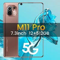global m11 pro 7 3 inch 12gb ram 512gb rom dual sim deca core 1632mp smart phone face fingerprint unlock cell phone mtk6889 gps