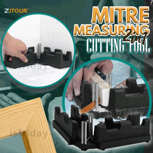 

Zezzo® 2-in-1 Mitre Measuring Cutting Tool - Measuring And Sawing Mitre Angles Cutting Tool for Home Improvement Miter Saw