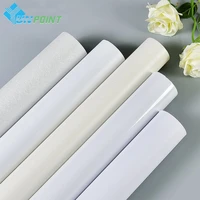 waterproof wall papers self adhesive pure white decorative film cupboard wardrobe door desktop furniture renovation wall sticker