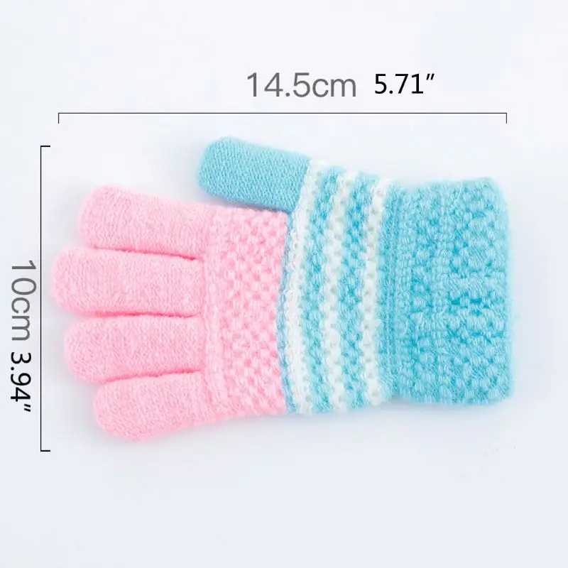 

Winter Boys Girls Knitted Gloves Warm Mittens Gloves for Children Toddler Kids G99C