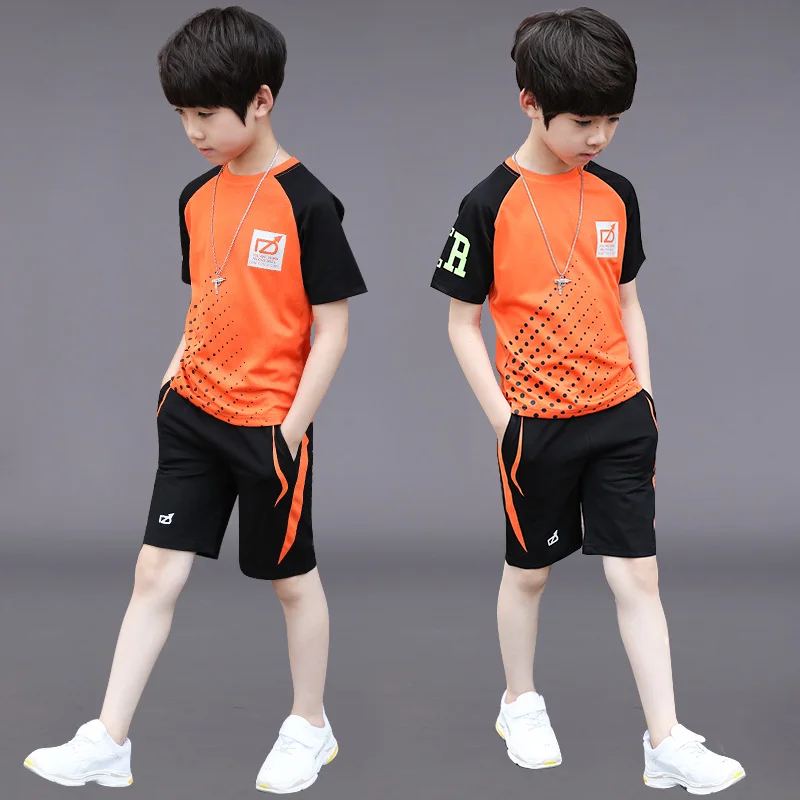 Новый футбольный костюм детская корзина для мальчиков комплект одежды летняя
