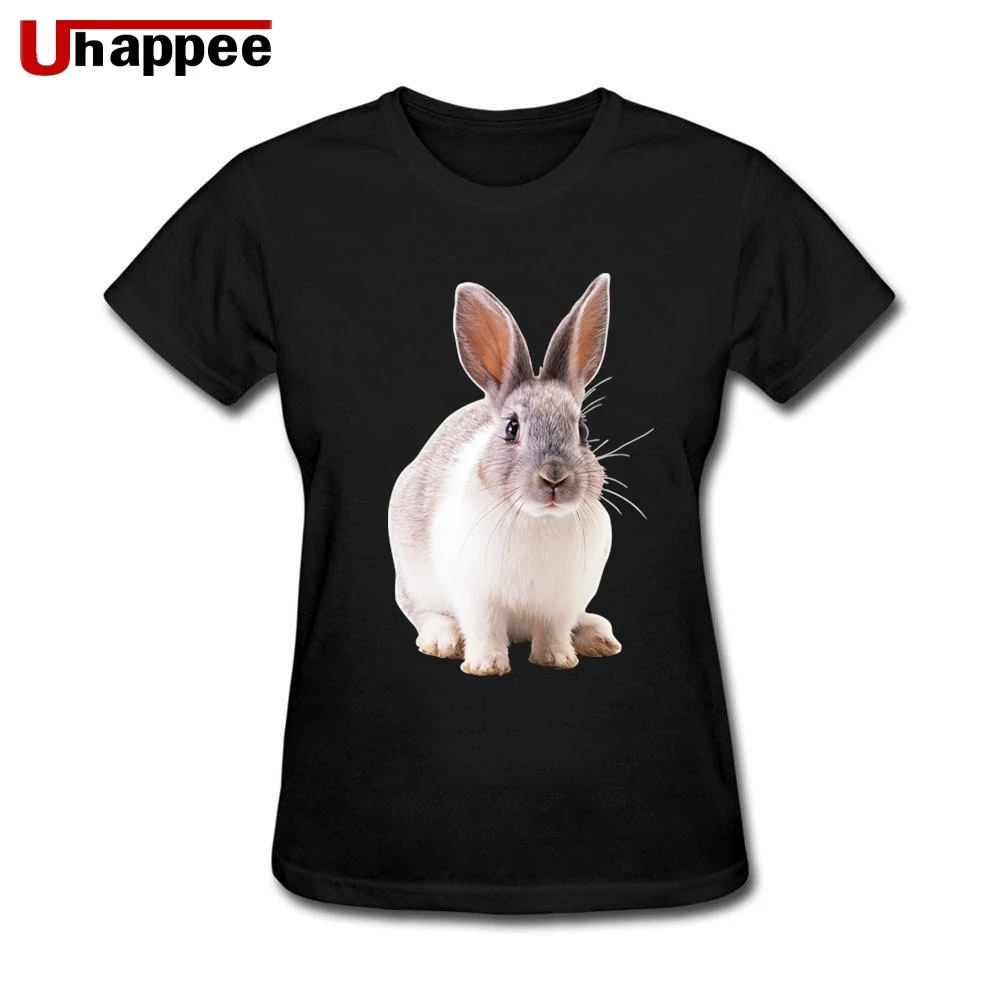 3d милые футболки с кроликом и женские круглым вырезом коротким рукавом женская