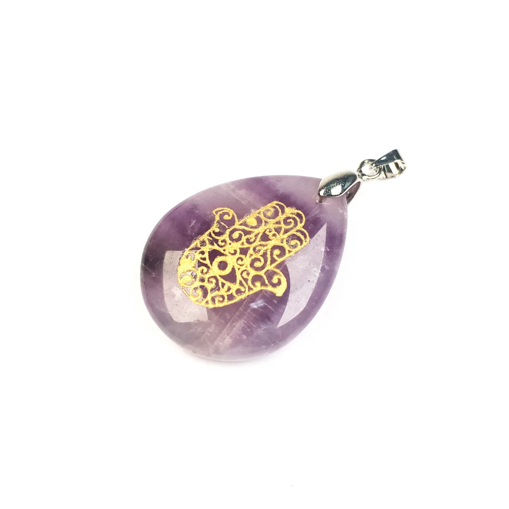 Натуральные камни резные подвески чакры рейки амулет камень воды подвеска в форме капли для самостоятельного изготовления ювелирных изделий ожерелья Аксессуары