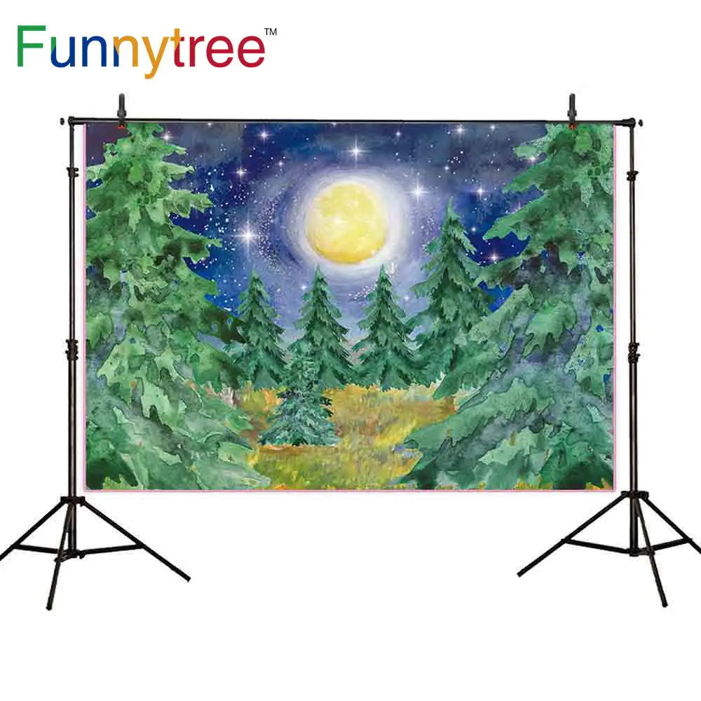 Фон для фотосъемки с изображением леса и сосны | Электроника