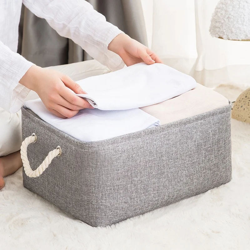 Складная льняная корзина для хранения игрушек и домашних животных | Дом сад