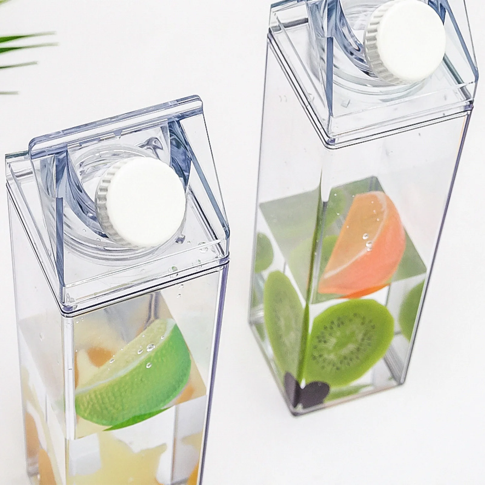 

Kitchen Leakproof Milk Carton Water Bottle 500ML Juicing Bottles Plastic Sport Water Bottle Clear Milk Water Bottle For impart