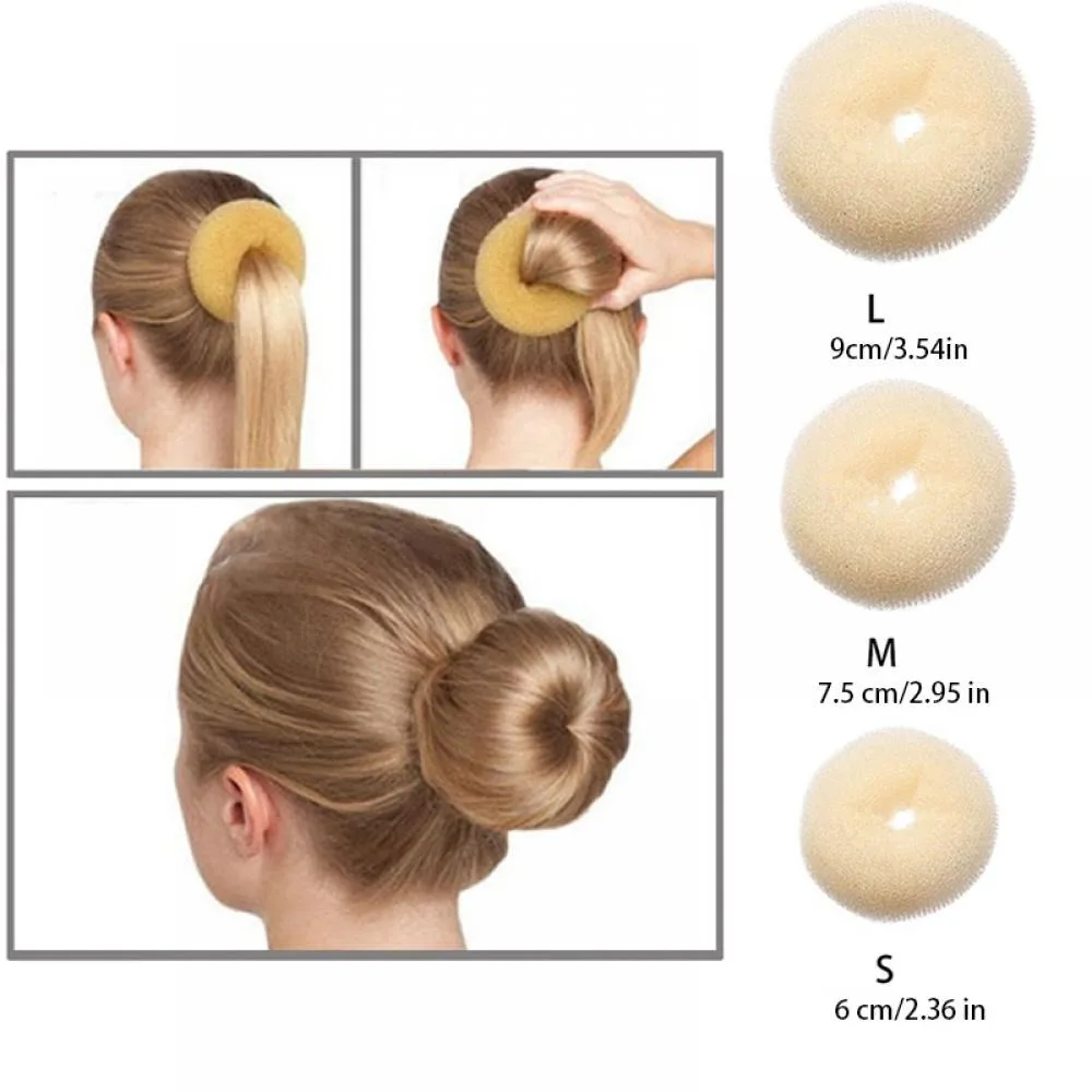 Hair Bun Maker Donut Magic Foam Sponge For Women Girls Ring Hairbands Braiding Accessories Femme Cheveux Styling Tools | Красота и