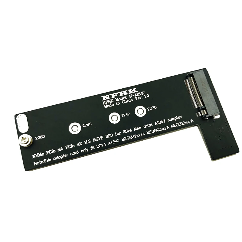 M key NVMe M2 SSD для применения Mac Mini 2014 A1347 MEGEN2 MEGEM2 MEGEQ2 адаптер PCI express NGFF 760P 600P переходная