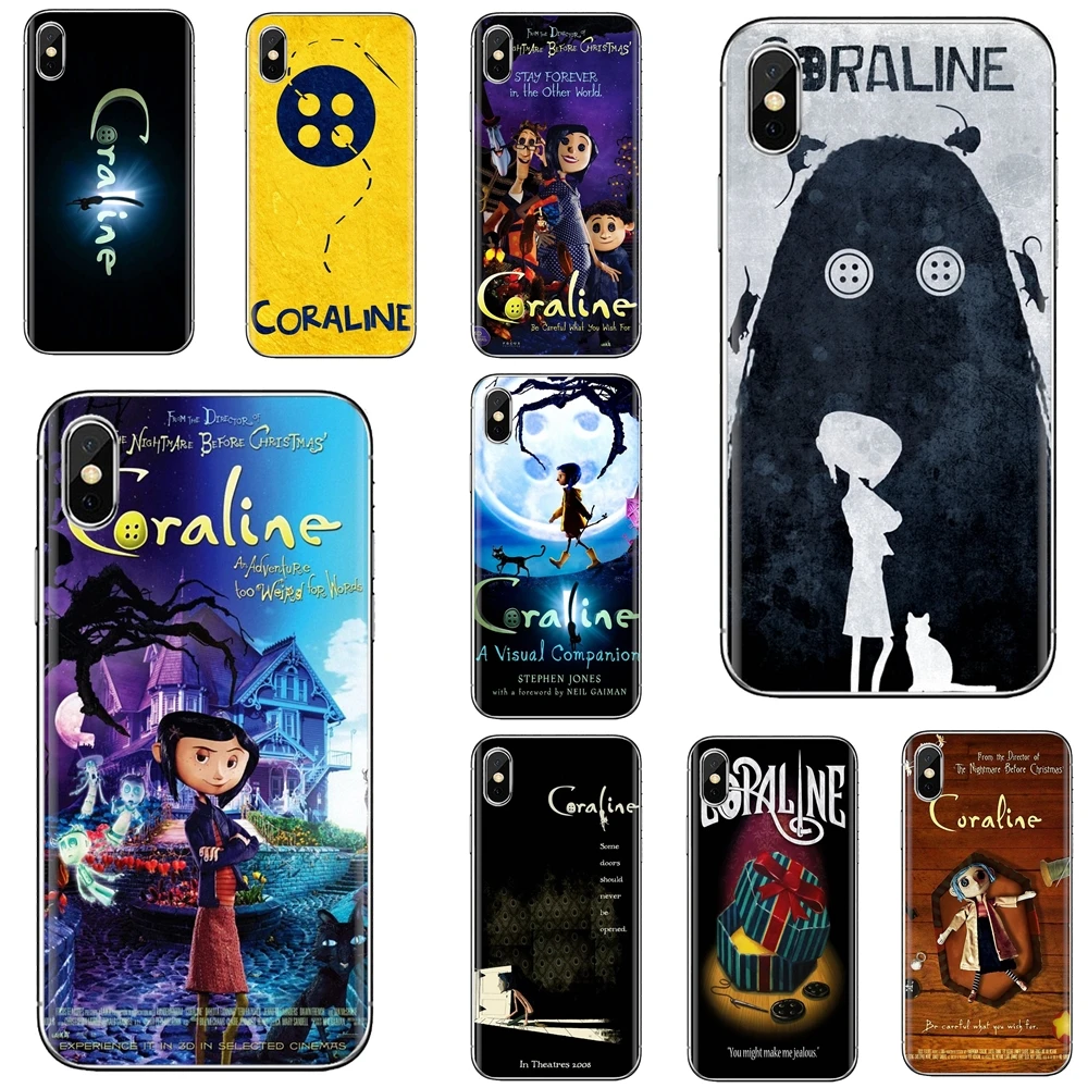 

Silicone Bag Case Cartoon Coraline Movie Art For iPhone iPod Touch 11 12 Pro 4 4S 5 5S SE 5C 6 6S 7 8 X XR XS Plus Max 2020