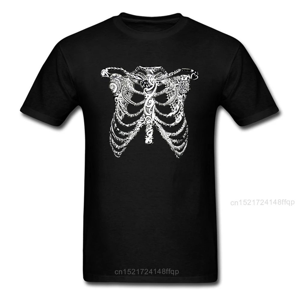 Rib Cage Tattoo 2018 крутая черная футболка Мужская хлопковая с круглым вырезом