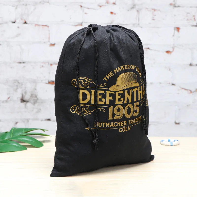 Хлопковый мешок черные хлопковые мешки на шнурке упаковка для ювелирных изделий