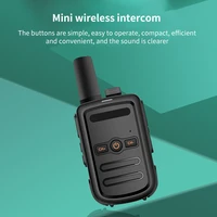 2pcs mini walkie talkie portable radio station transceiver 2500mah walkie talkie radio communicator for outdoor indoor home