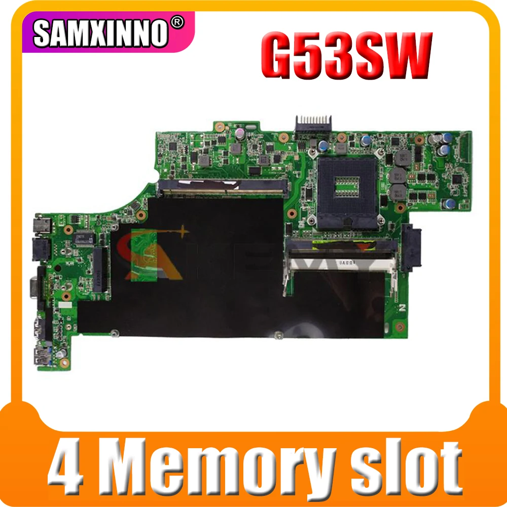 

Материнская плата для ноутбука G53SX, 4 слота памяти, модель G53SW G53S VX7 VX7S G53SX