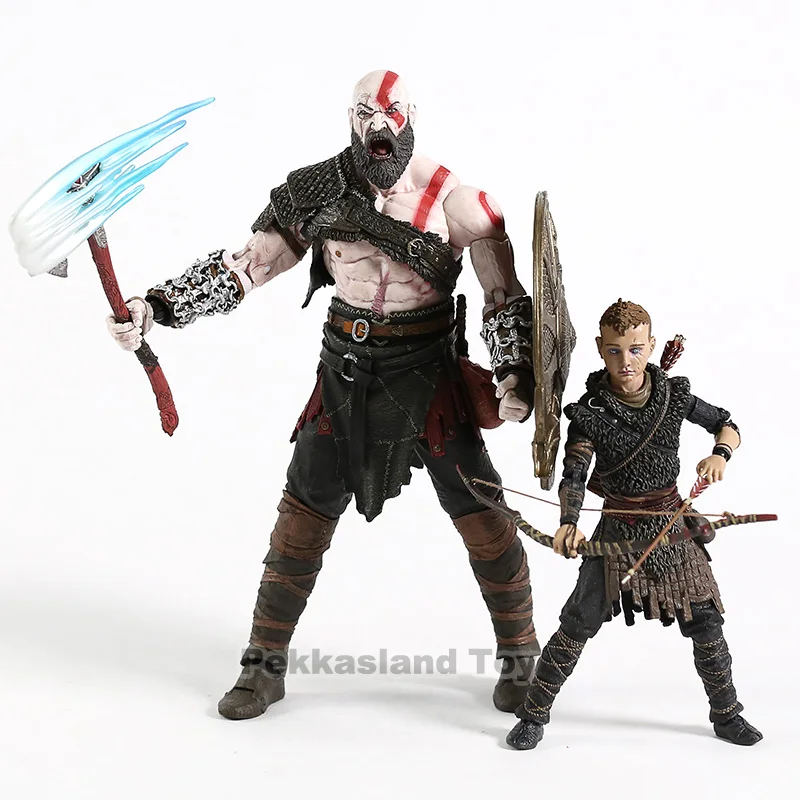 Фигурка бога войны игрушка Kratos &amp Atreus Ultimate KO's NECA Axe Shield Son Loki Набор фигурок из ПВХ