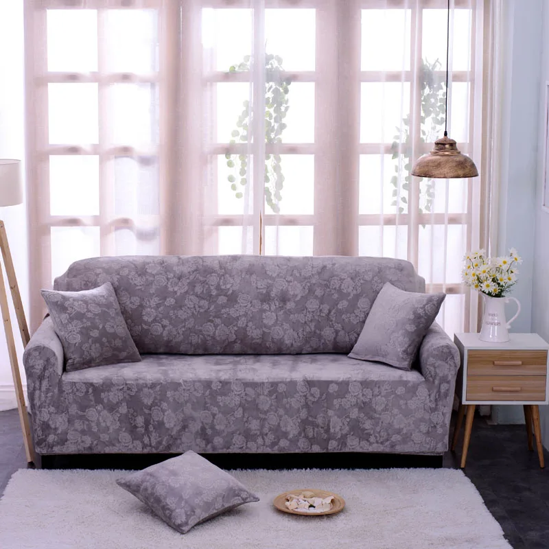 

Embossed Printed Flower Thick General European Style Elastic Sofa Cover
