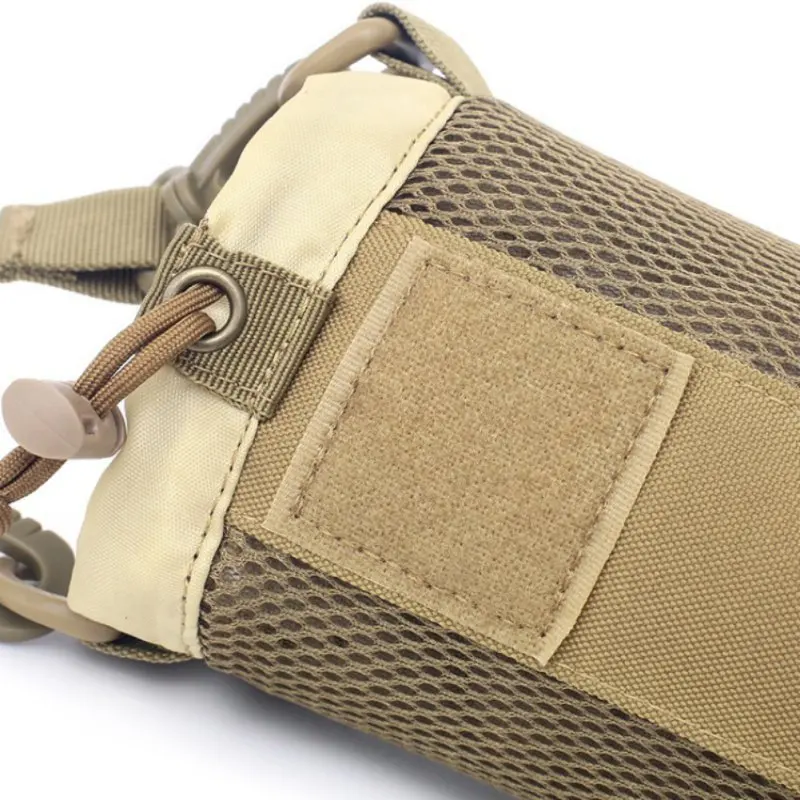 500ml Tactical Molle Water Bottle Pouch Nylon Military Holster Outdoor Travel Kettle Bag Drawstring Camping Hiking - купить по
