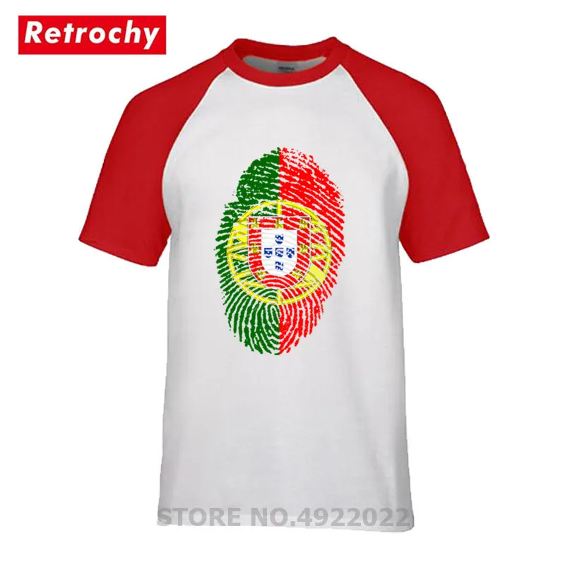 Мужская футболка для отдыха с изображением флага Португалия принтом отпечатков