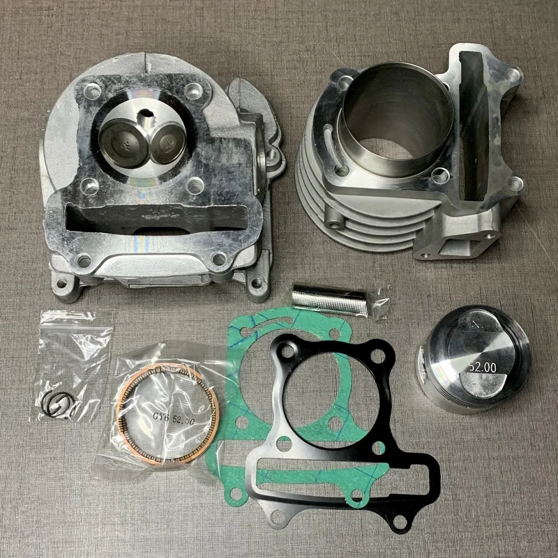 Cylinder and head Комплект с большим отверстием Gy6 50 Kymco Sym комплект цилиндров 110cc Размер поршня 52 мм головка с большими клапанами муфта вариатора гоночные части для тюнинга - Цвет: Cylinder and head