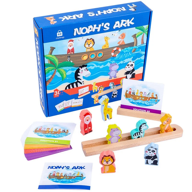 

Kids Animal Logical Matching Games Intellectual Problem-Solving Clearance Toys Noah's Ark Sorting Games Wooden Toys